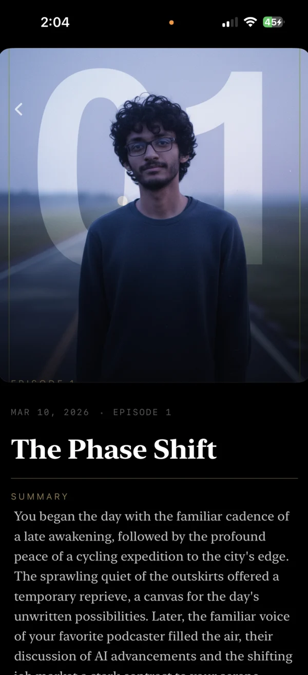 Finished episode with poster and summary