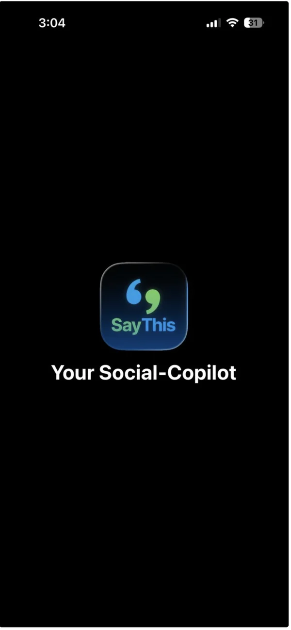 SayThis launch screen