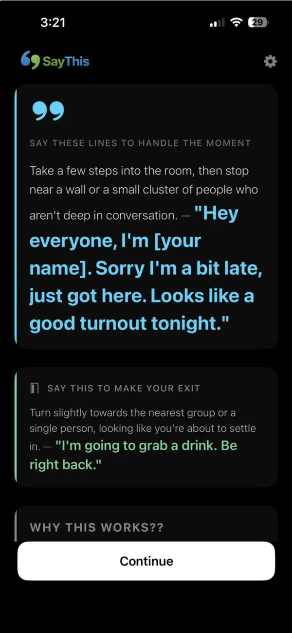 Lines, exit and reasoning together