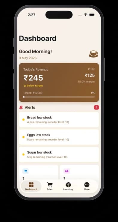 CafeManager screen 1