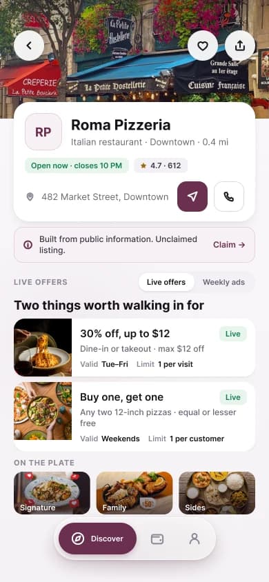 A business page